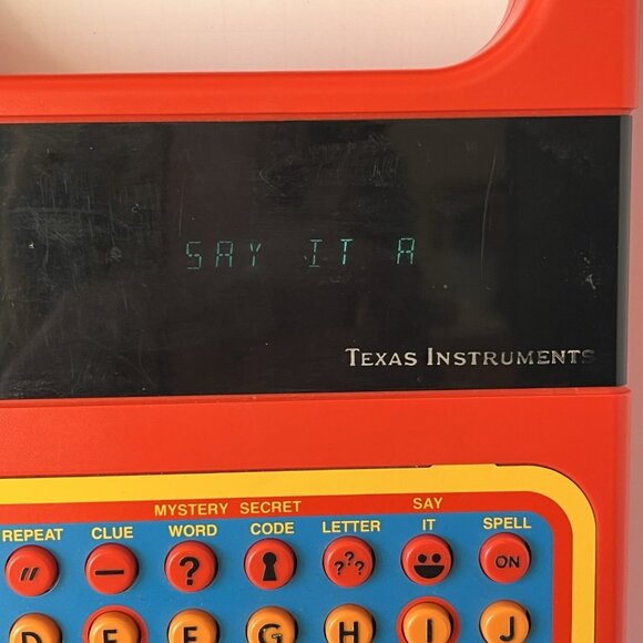 Vtg 1978 TI Speak and Spell Tested and Works Raised Buttons Orig Box & Booklet - Picture 4 of 16